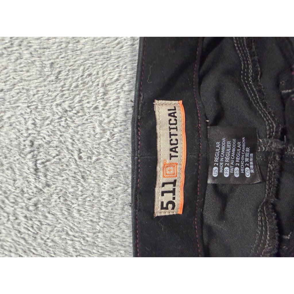 5.11 Tactical 2 Regular Black Skinny Pants Ankle Zip Womens Athleisure Casual