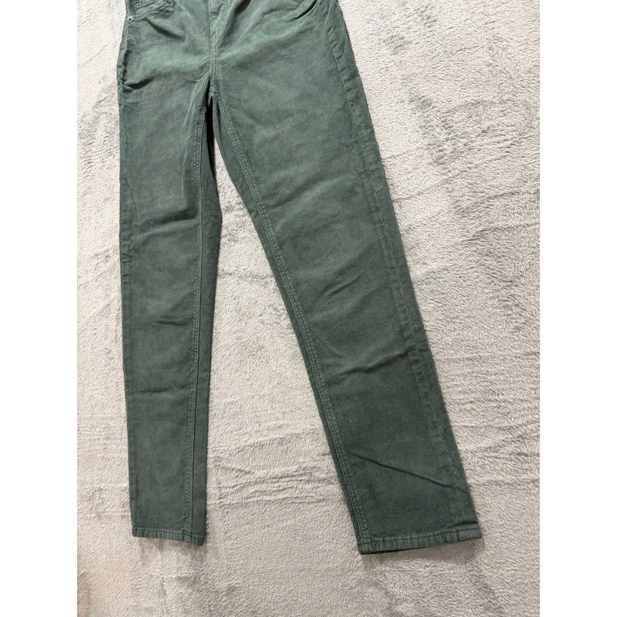American Eagle 00 Womens Green Stretch Corduroy Straight Jeans High-Rise Boho
