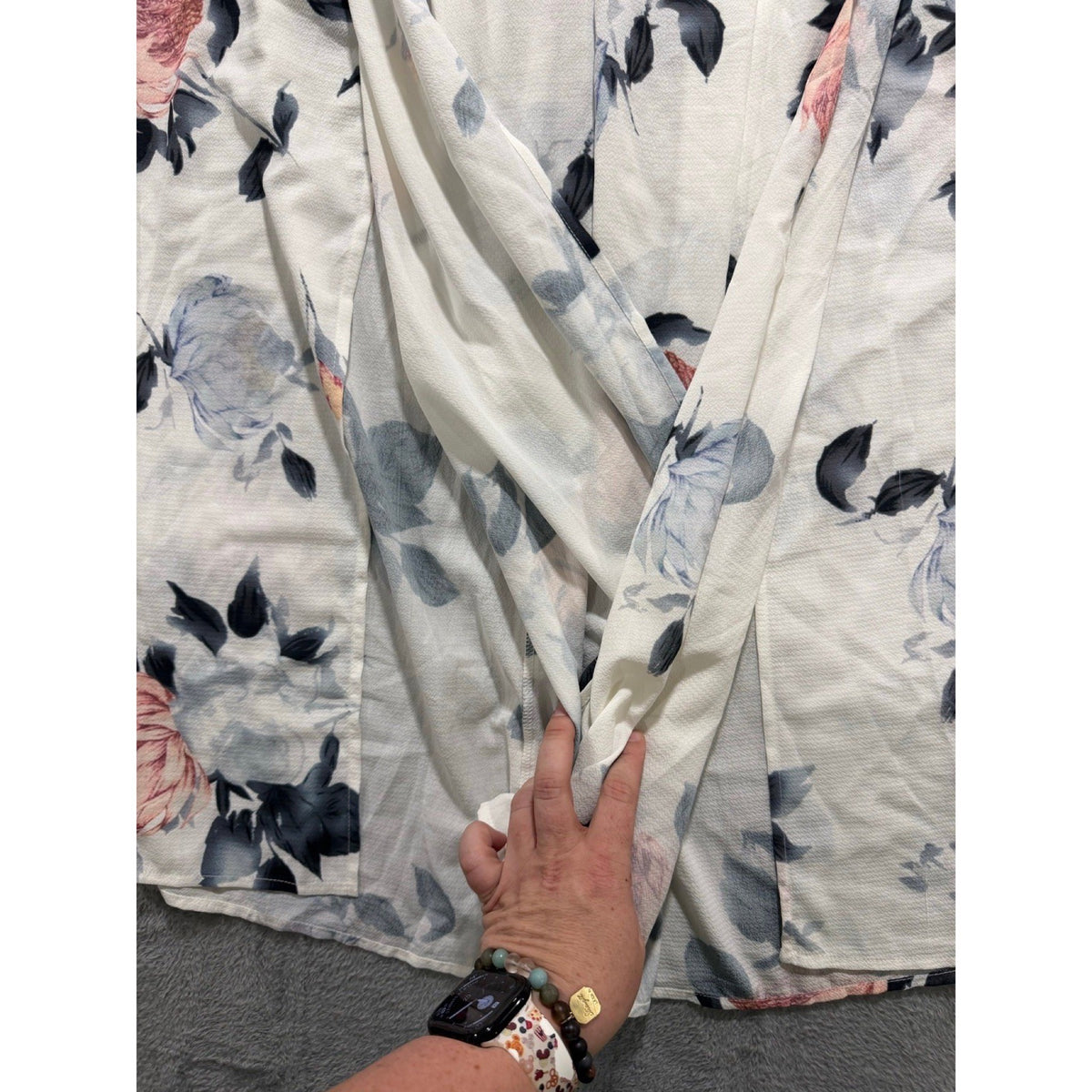 Solaris Style Womens S White Floral Wide Leg Pants Boho Vintage Casual