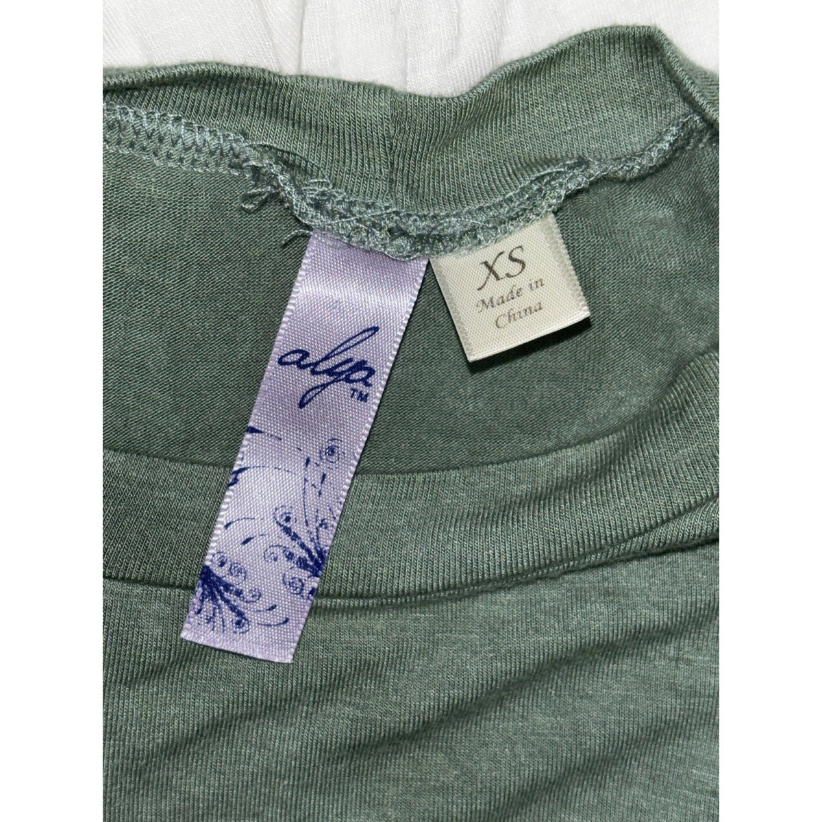 Alya XS Womens Green White Ombre Mock Neck High Low Dress Boho Casual
