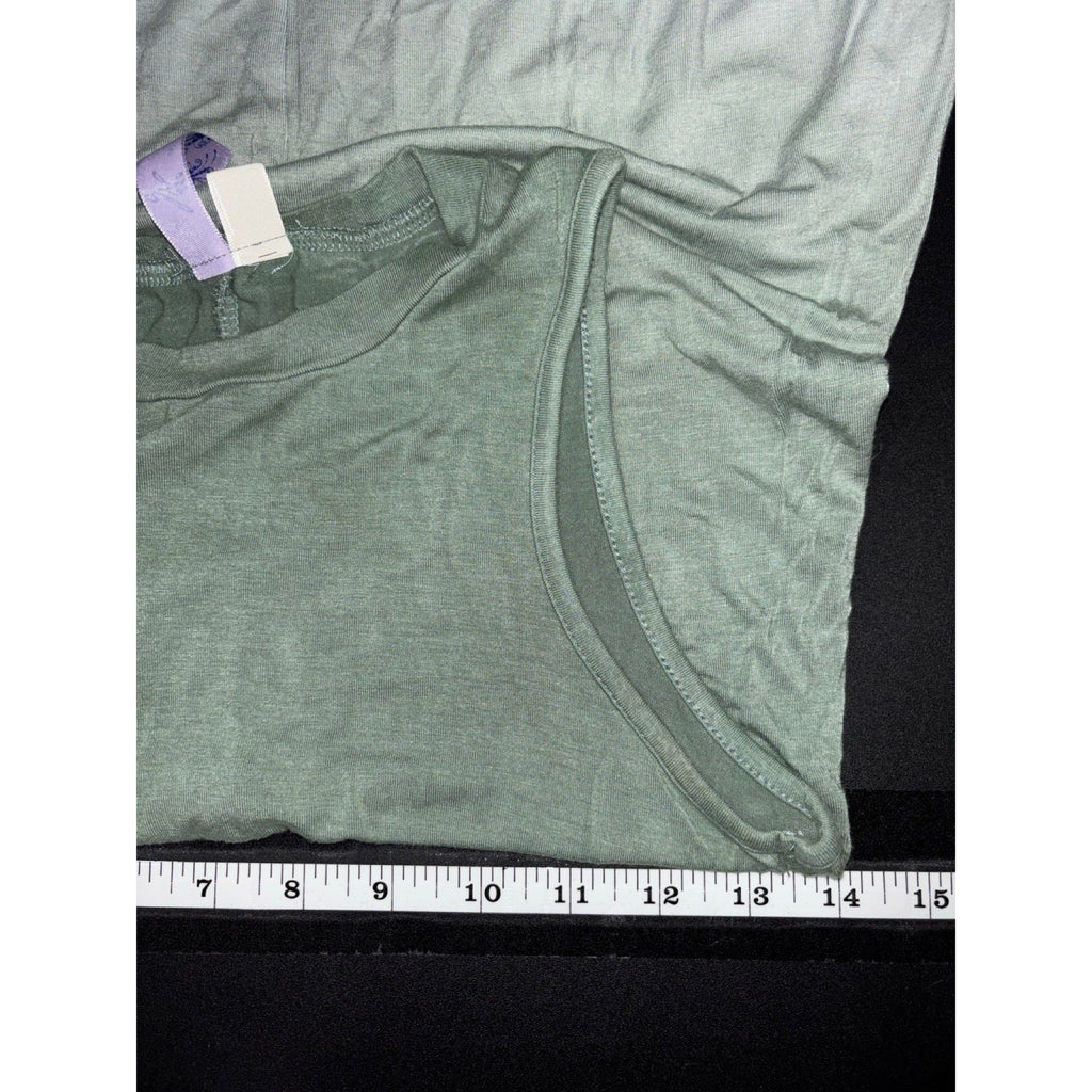 Alya XS Womens Green White Ombre Mock Neck High Low Dress Boho Casual