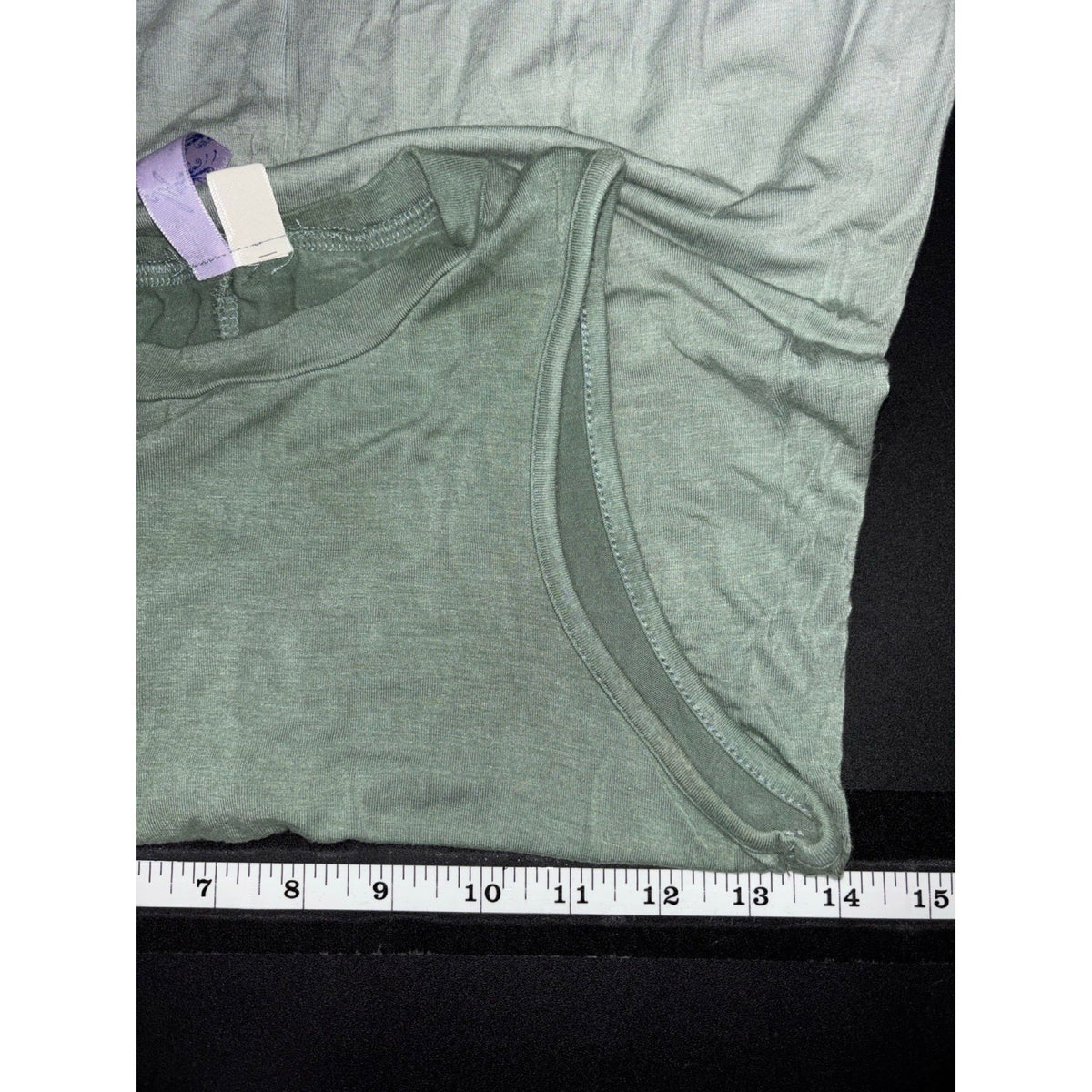 Alya XS Womens Green White Ombre Mock Neck High Low Dress Boho Casual