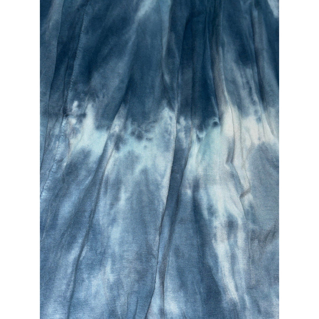 Raya Sun S Navy Blue Tie Dye Short Sleeve High Low Dress Womens Boho Casual