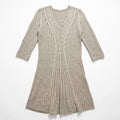 NY Collection PS Beige Cable Knit Sweater Dress Womens Petite Cozy Casual