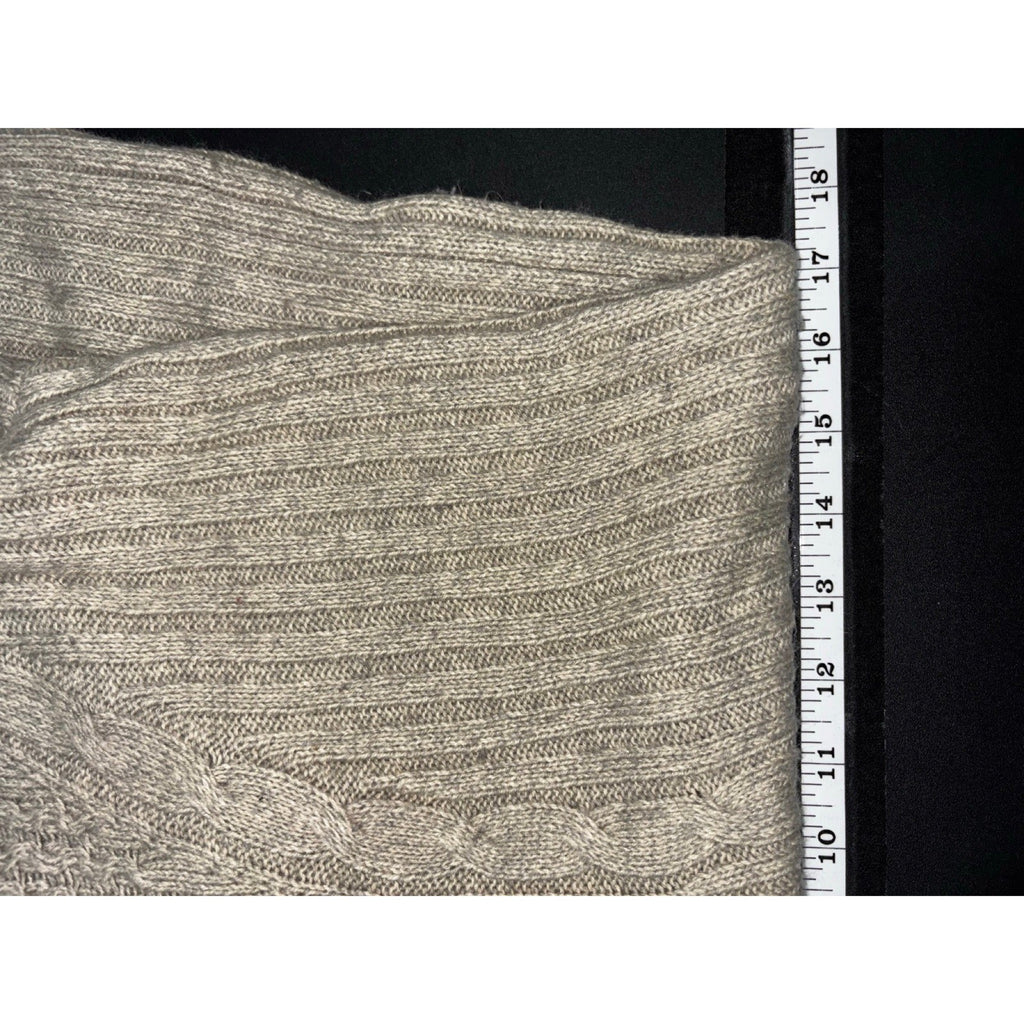 NY Collection PS Beige Cable Knit Sweater Dress Womens Petite Cozy Casual
