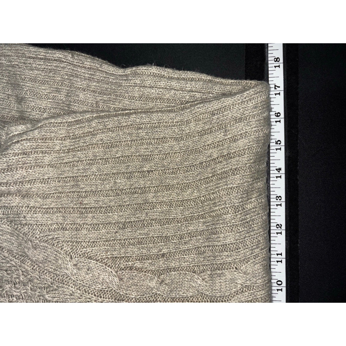 NY Collection PS Beige Cable Knit Sweater Dress Womens Petite Cozy Casual