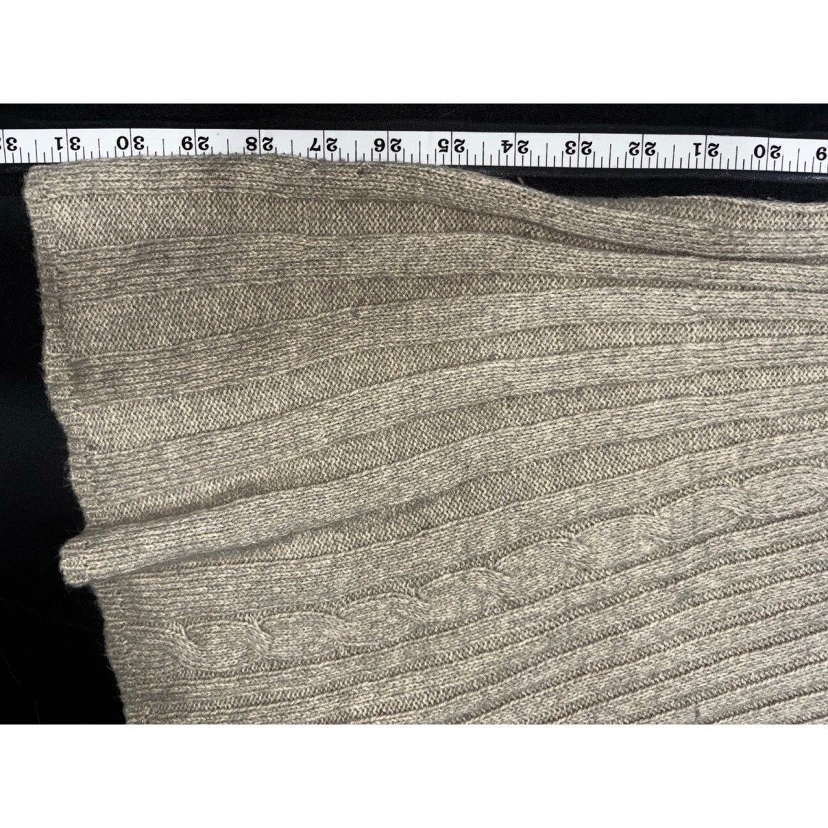 NY Collection PS Beige Cable Knit Sweater Dress Womens Petite Cozy Casual