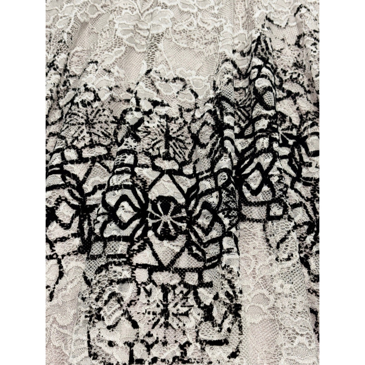 Free People S Womens Ivory Lace Sleeveless Printed Border Dress Boho