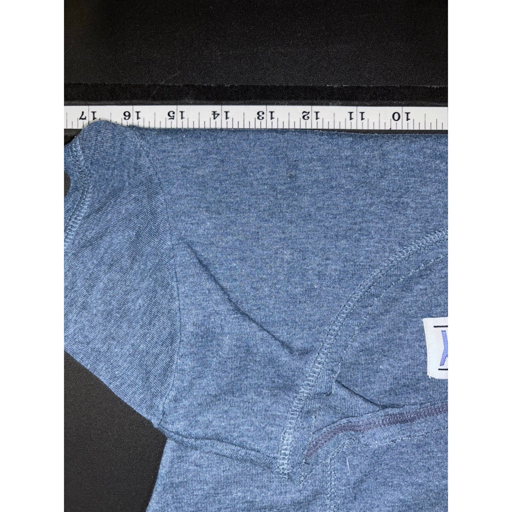 Nicki & Zoey M Blue Knit Fit and Flare Dress Womens Casual Short Sleeve