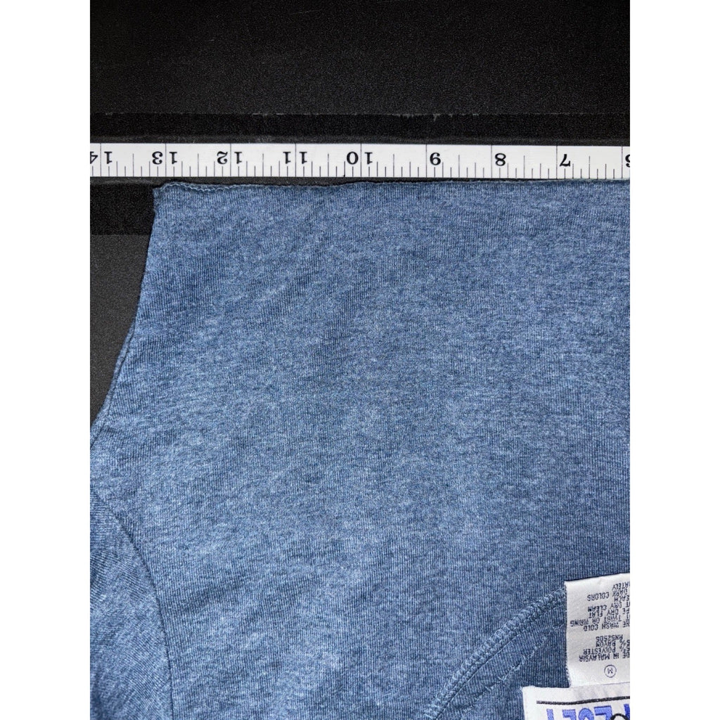 Nicki & Zoey M Blue Knit Fit and Flare Dress Womens Casual Short Sleeve