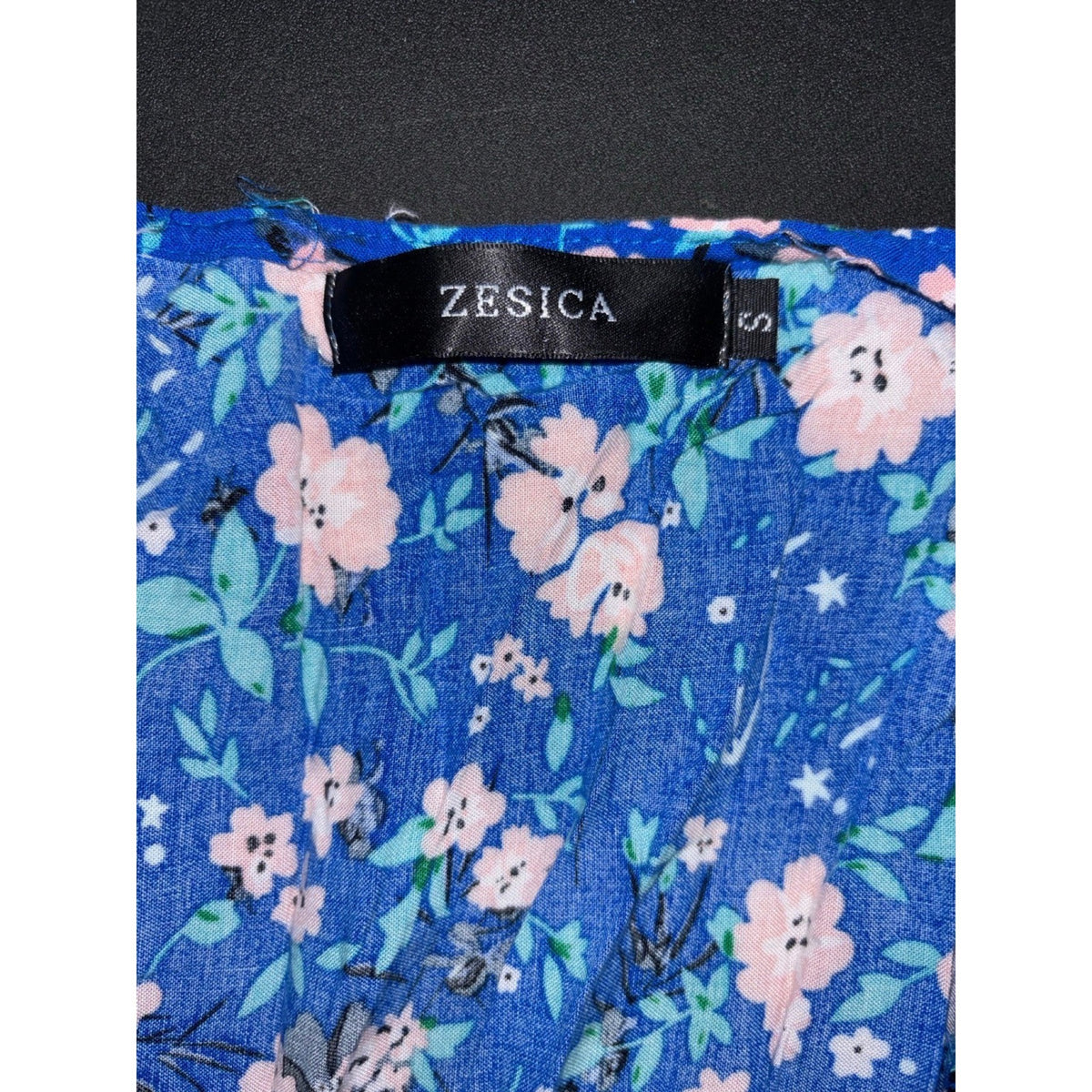 Zesica S Blue Floral Wrap Maxi Dress Womens Boho Casual Short Sleeve