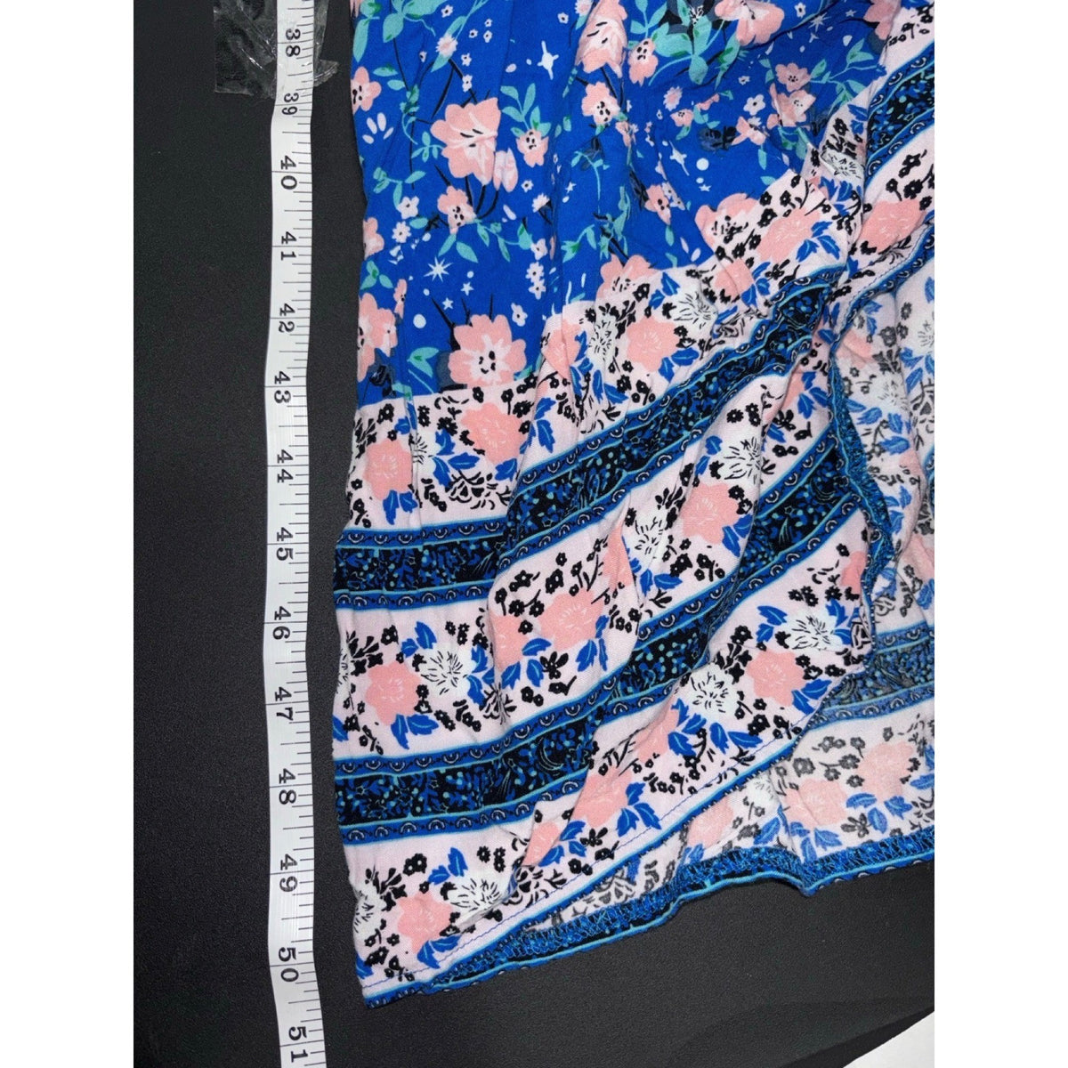 Zesica S Blue Floral Wrap Maxi Dress Womens Boho Casual Short Sleeve