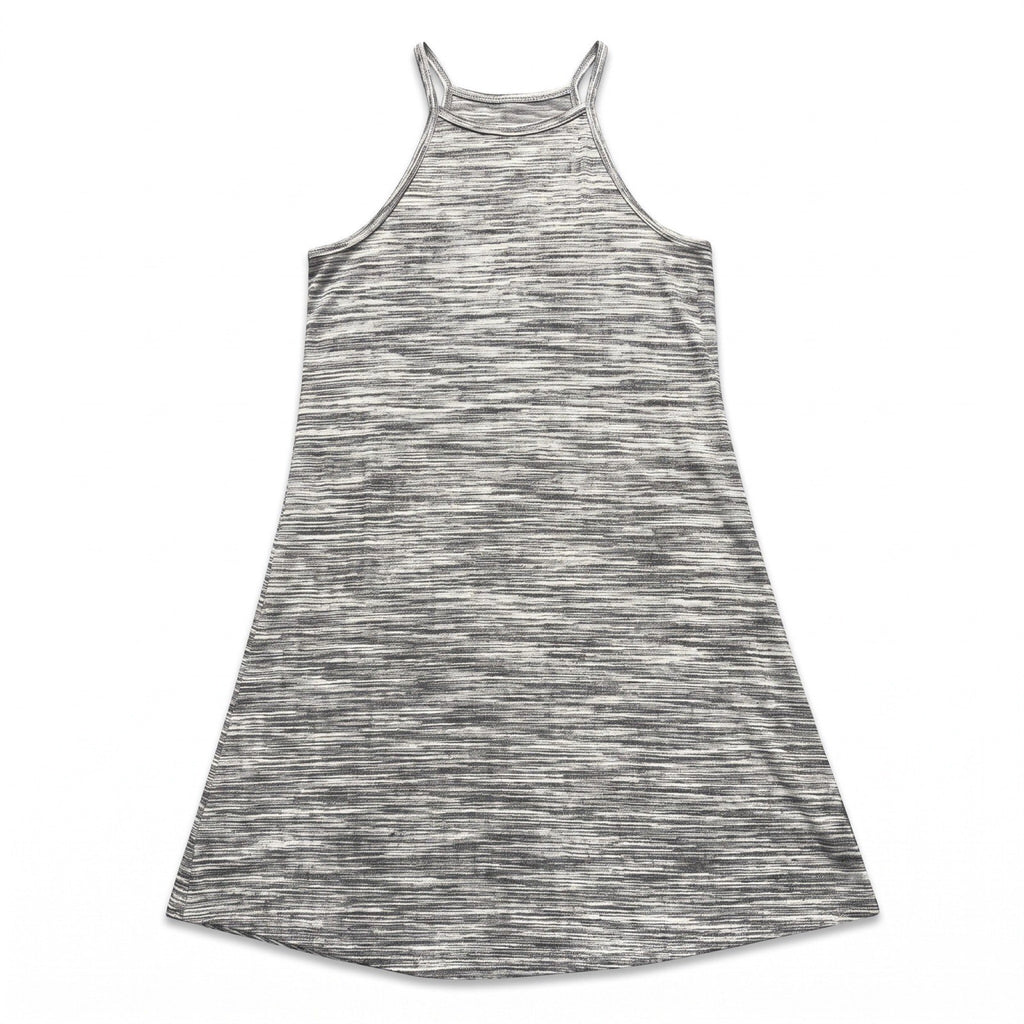 Olive + Oak XS Womens Gray Heathered Knit Halter Swing Dress Casual Boho Cozy