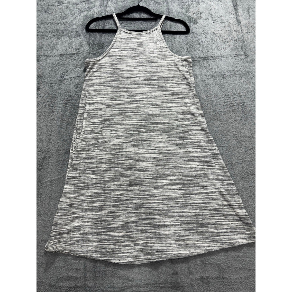 Olive + Oak XS Womens Gray Heathered Knit Halter Swing Dress Casual Boho Cozy