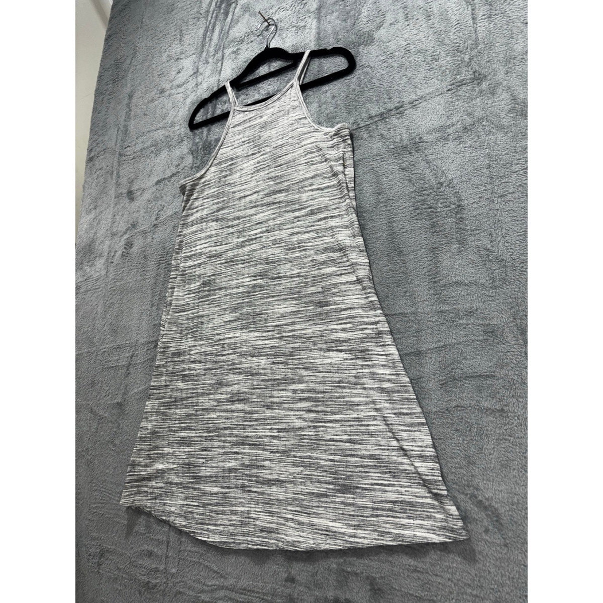 Olive + Oak XS Womens Gray Heathered Knit Halter Swing Dress Casual Boho Cozy