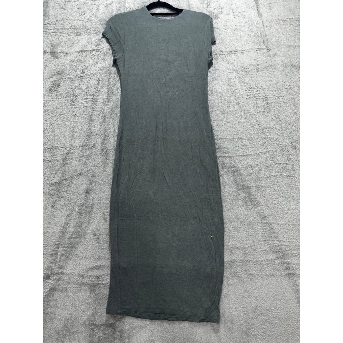 American Dream S Gray Womens Bodycon Midi Maxi Knit Dress Casual Minimalist Boho