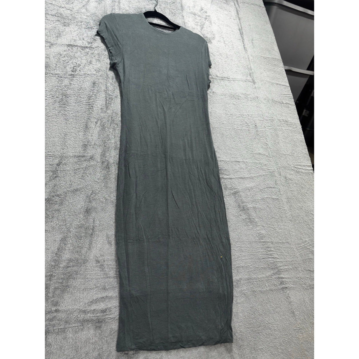 American Dream S Gray Womens Bodycon Midi Maxi Knit Dress Casual Minimalist Boho