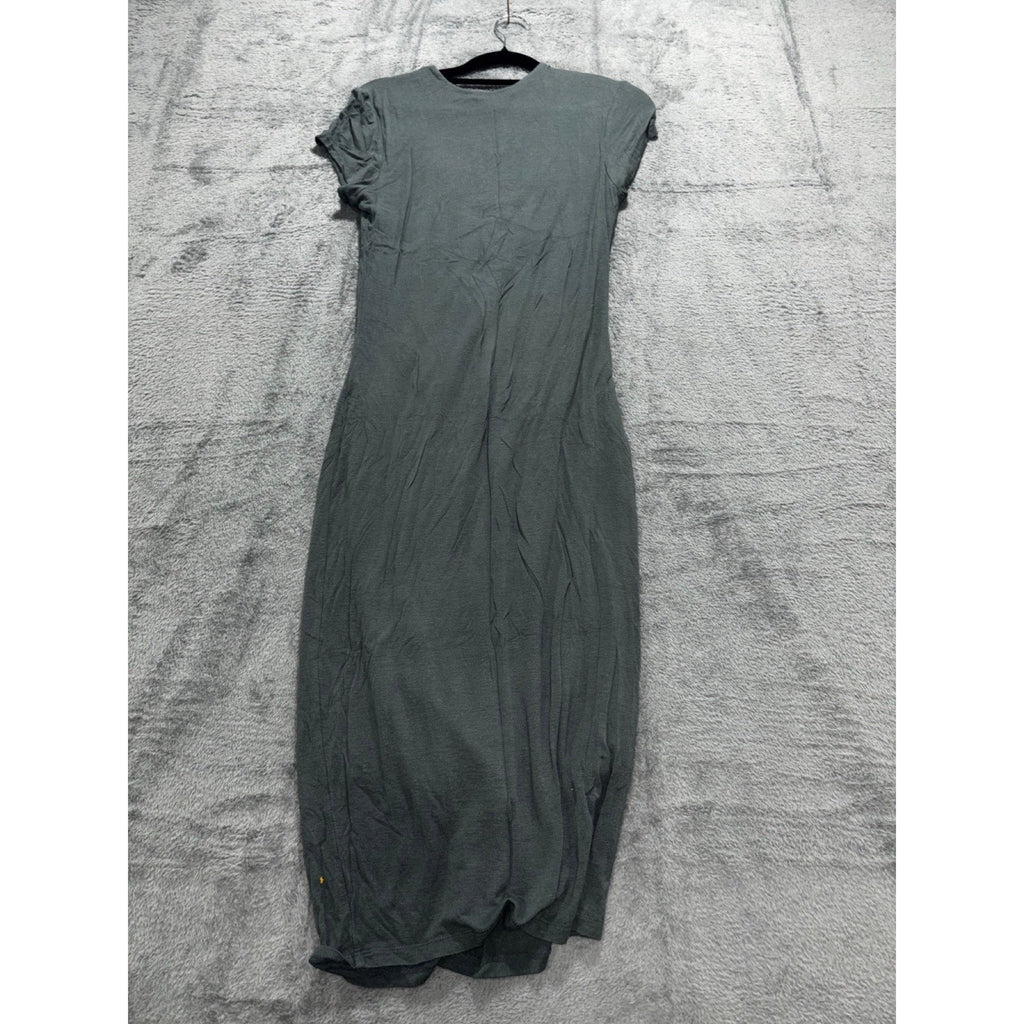 American Dream S Gray Womens Bodycon Midi Maxi Knit Dress Casual Minimalist Boho