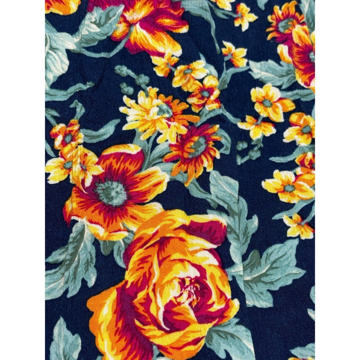 American Eagle Womens SM LONG Navy Floral Braided Halter Sundress Boho
