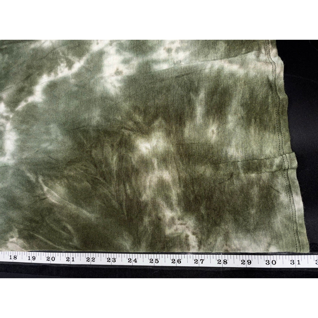Ginger G S Olive Green Tie Dye Swing Dress Womens Boho Casual Short Sleeve