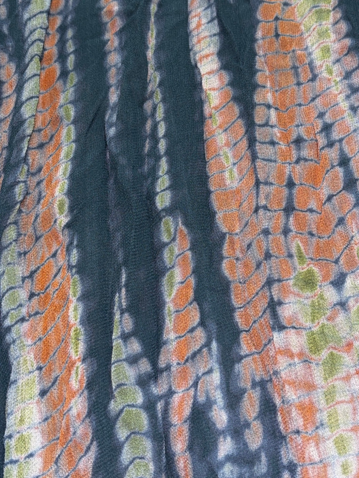 Nicholas K Womens S Blue Orange Tie Dye Handkerchief Hem Dress Boho