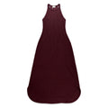 Sparkle & Fade S Burgundy Ribbed Halter Maxi Dress Womens Casual Boho