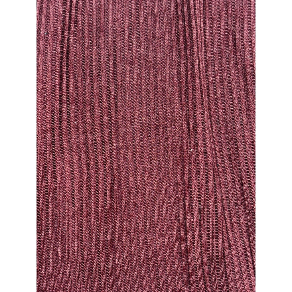 Sparkle & Fade S Burgundy Ribbed Halter Maxi Dress Womens Casual Boho