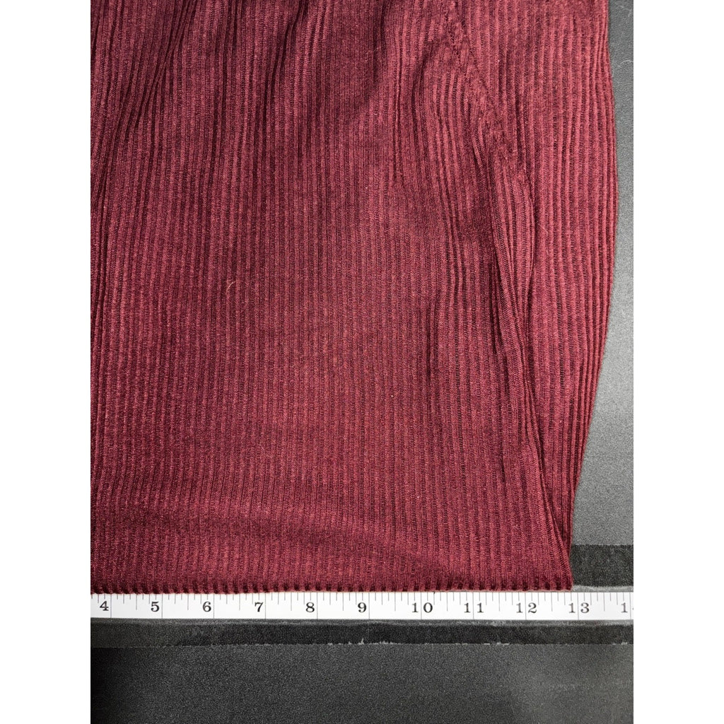 Sparkle & Fade S Burgundy Ribbed Halter Maxi Dress Womens Casual Boho