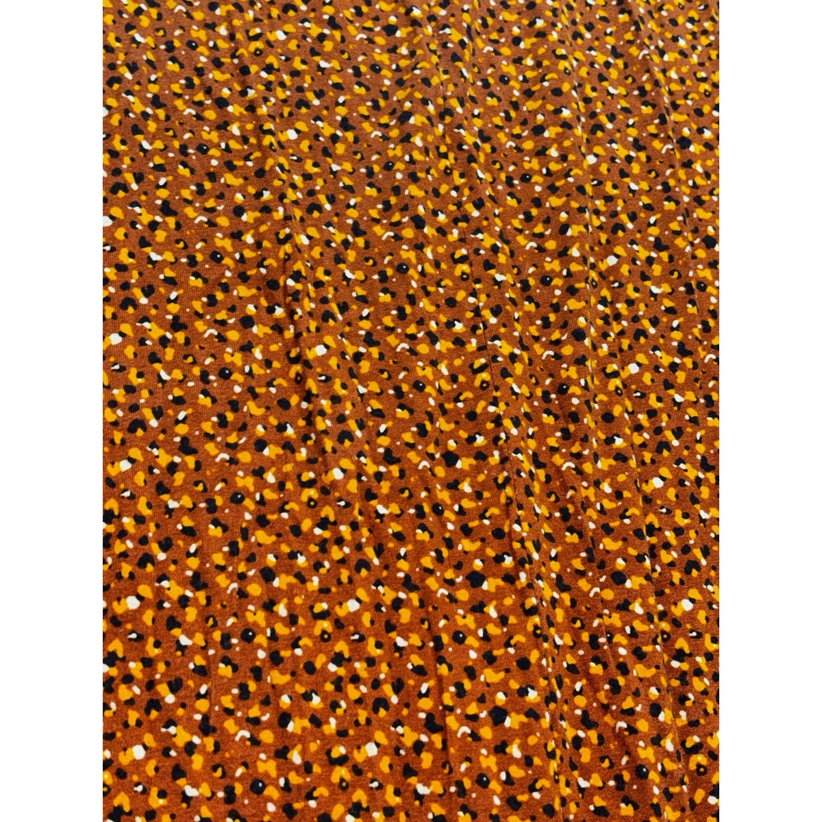 LOFT Outlet Womens S Orange Brown Leopard Print Swing Dress Long Sleeve Boho
