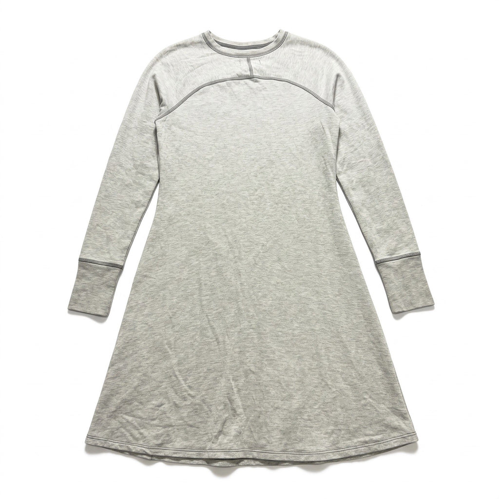BDG M Heather Gray Long Sleeve Dress Womens Casual Cozy A-Line
