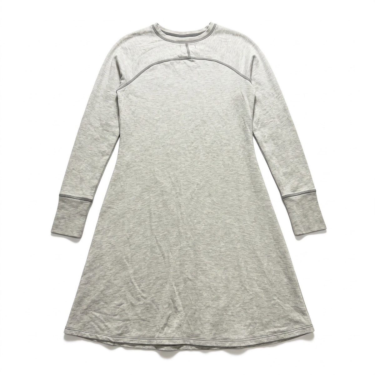 BDG M Heather Gray Long Sleeve Dress Womens Casual Cozy A-Line