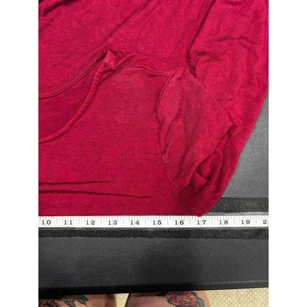 Old Navy Womens S Burgundy Long Sleeve Swing Dress Casual Cozy Boho
