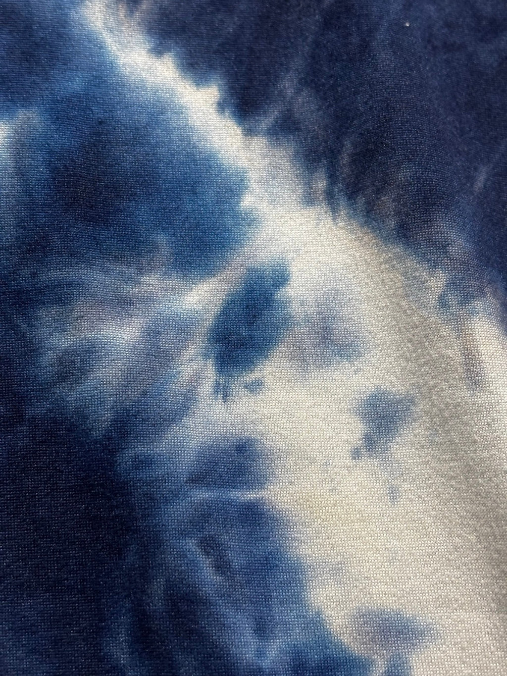 Hello Mello Womens M/L Navy White Tie Dye Long Sleeve Top Casual Cozy