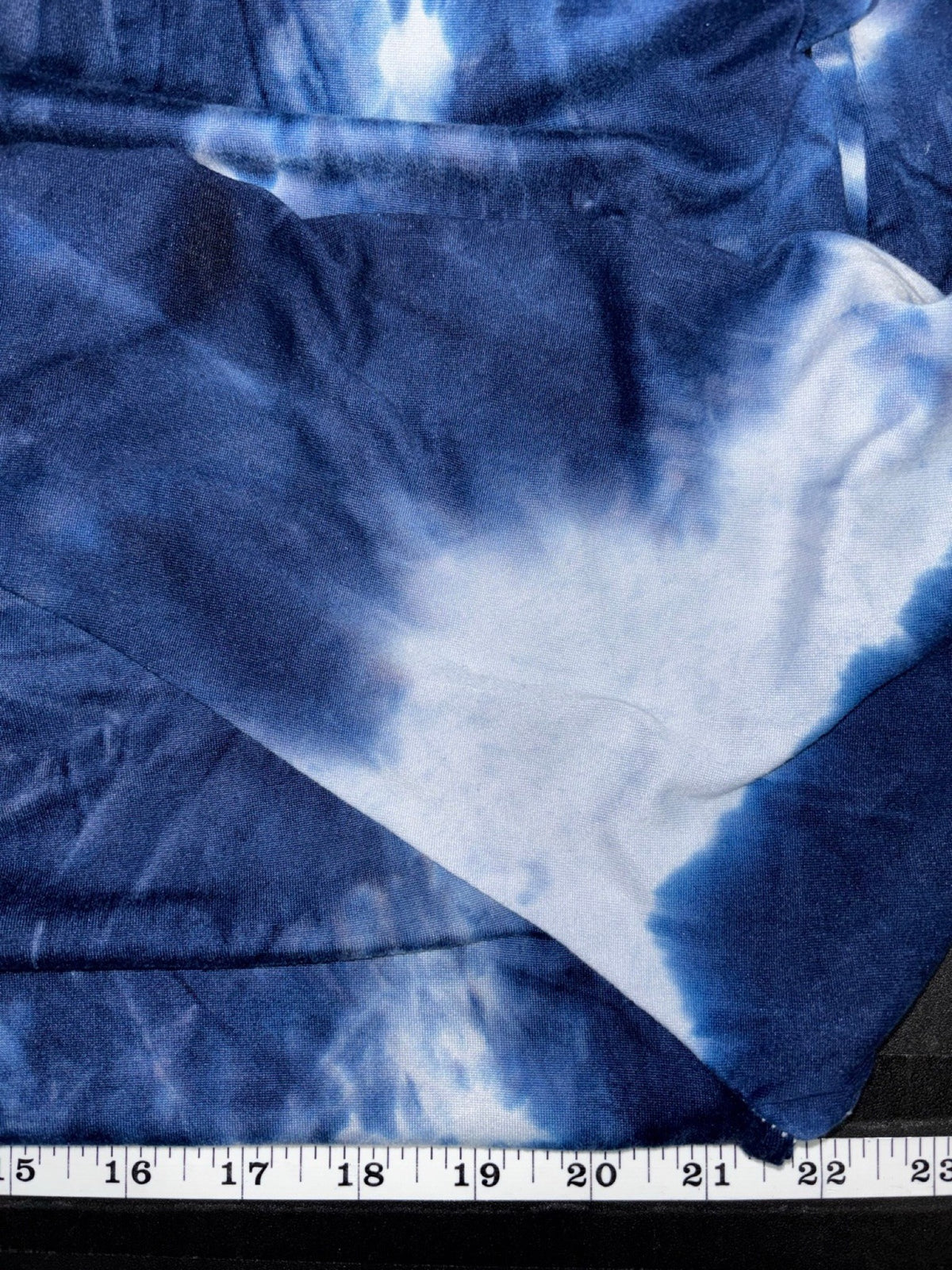 Hello Mello Womens M/L Navy White Tie Dye Long Sleeve Top Casual Cozy