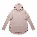 Calvin Klein Performance Womens S Mauve Pink Waffle Knit Hoodie Casual Cozy