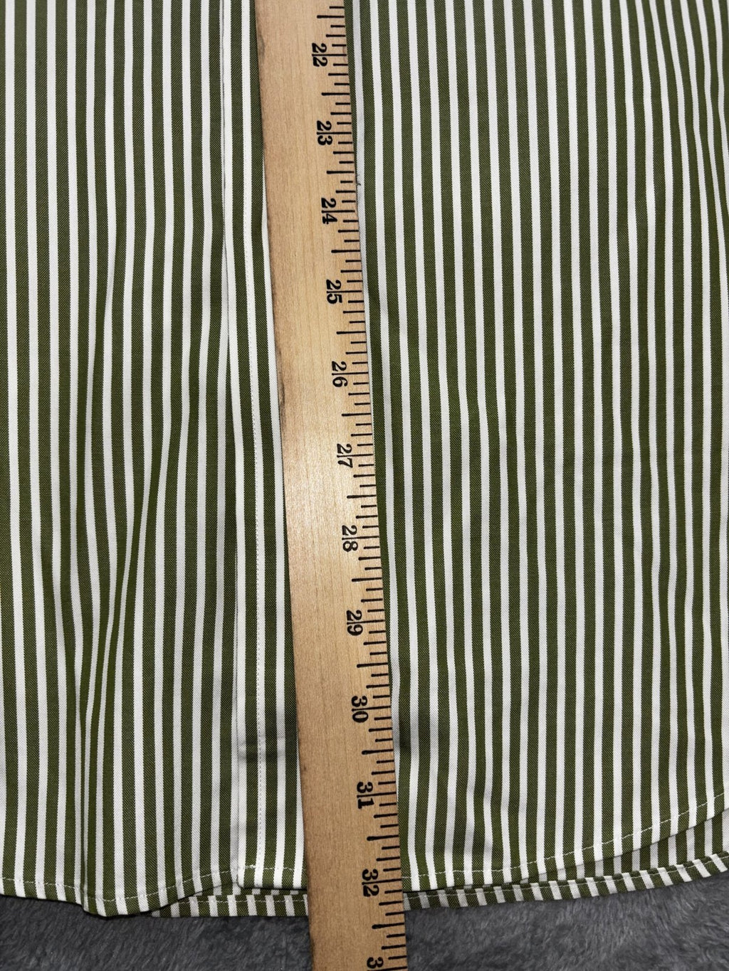 Nautica Men's Green White Stripe Dress Shirt Size XL, photo 5 of 11