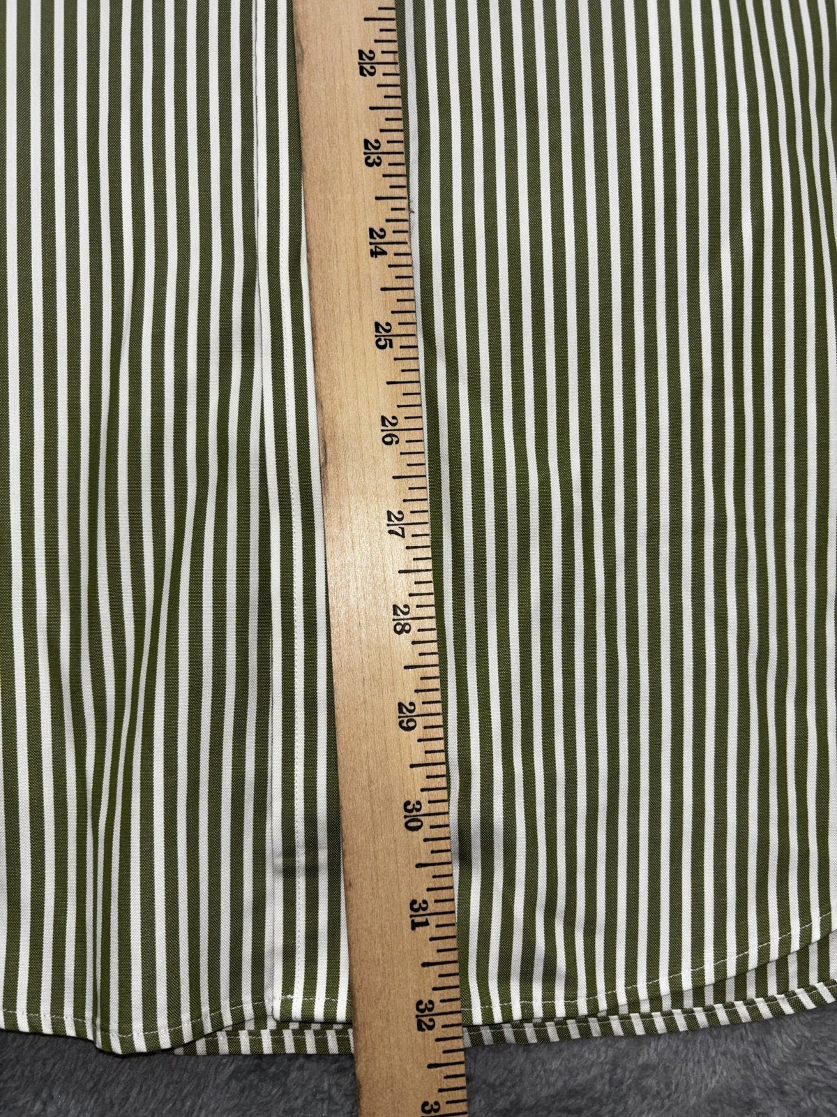 Nautica Men's Green White Stripe Dress Shirt Size XL, photo 5 of 11