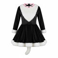 3T Black White Pink Faux Fur Trim Skunk Costume Dress Kids Casual Cozy