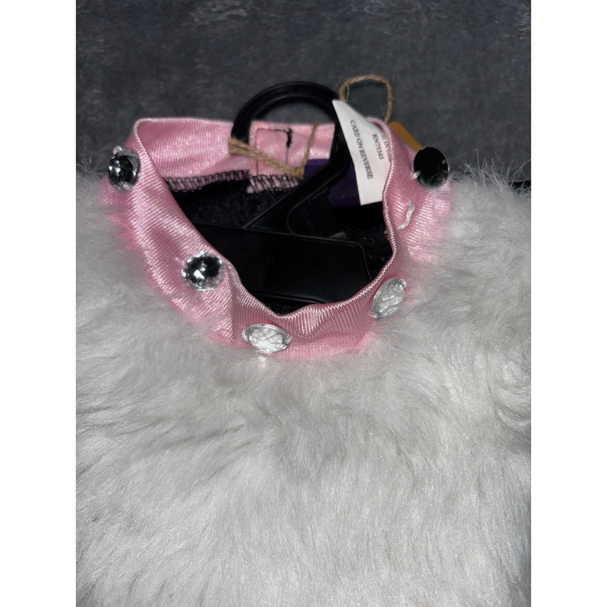 3T Black White Pink Faux Fur Trim Skunk Costume Dress Kids Casual Cozy