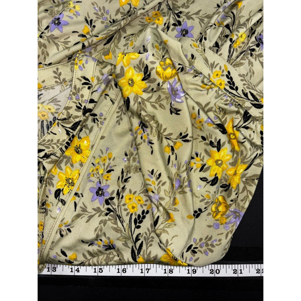 Skye's The Limit PL Womens Green Yellow Floral Babydoll Dress Boho Festival