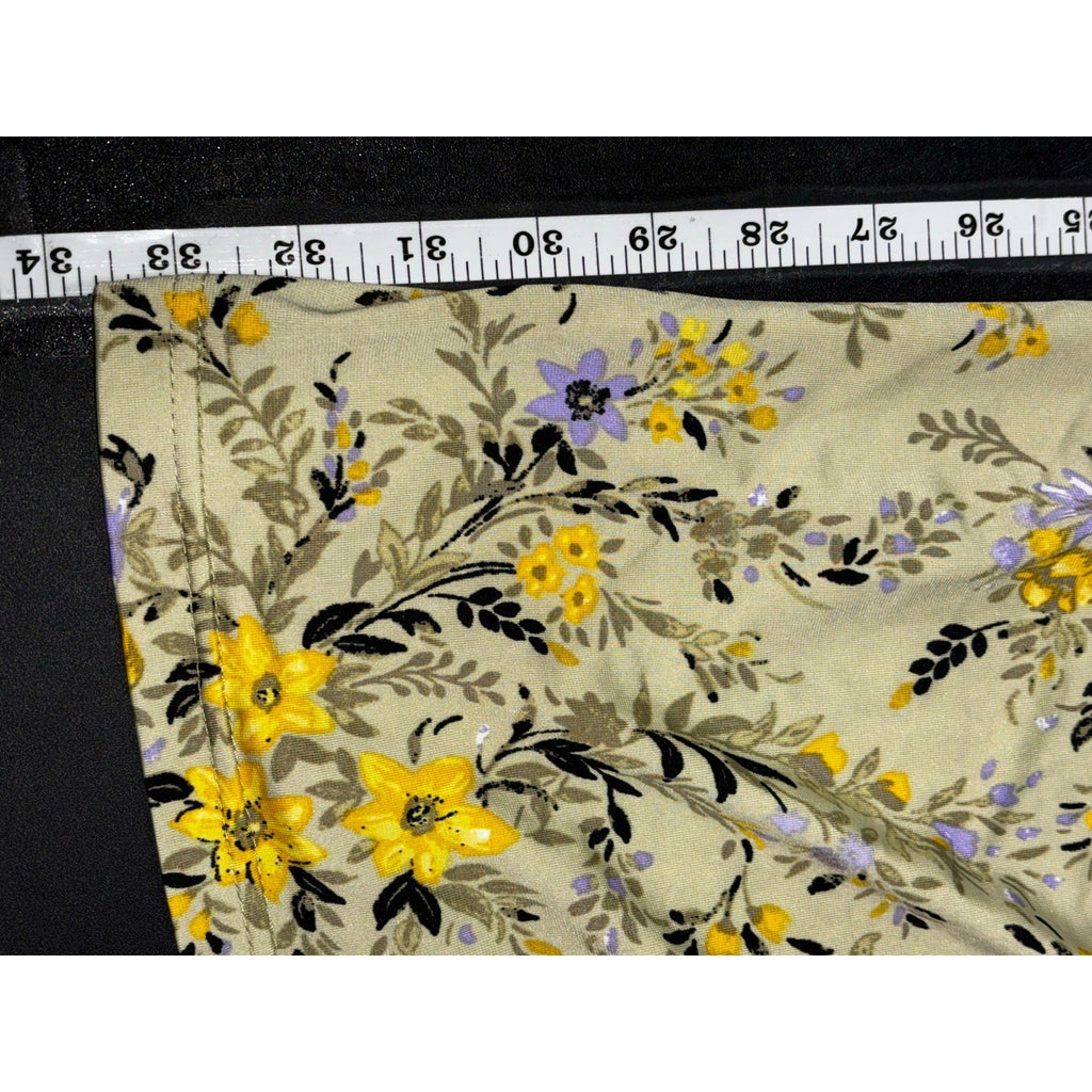 Skye's The Limit PL Womens Green Yellow Floral Babydoll Dress Boho Festival