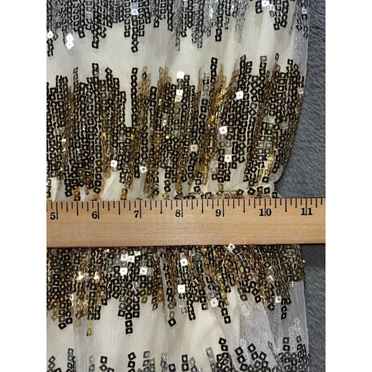 Rue21 S Gold Silver Sequin Fit & Flare Womens Dress Festival