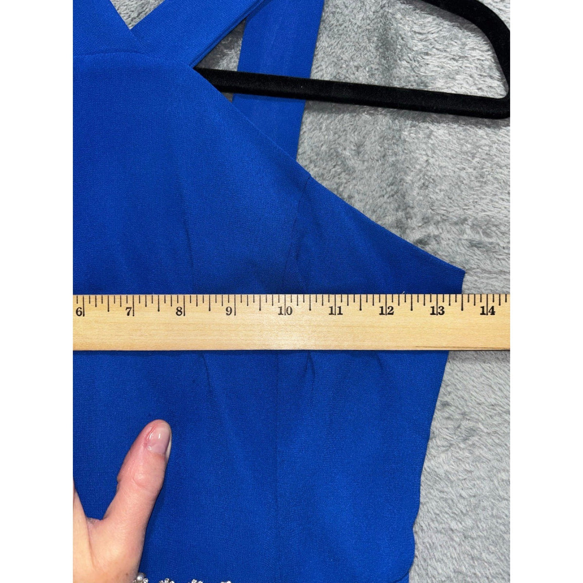 Charlotte Russe Womens XS Royal Blue Halter Neck Fit & Flare Dress Party
