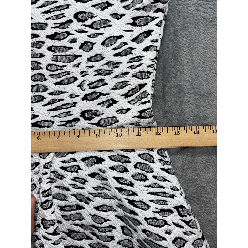 Wet Seal XS White Gray Leopard Skater Dress Womens Casual