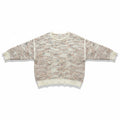 PROMESA L Cream Multi Distressed Knit Sweater Womens Boho Casual