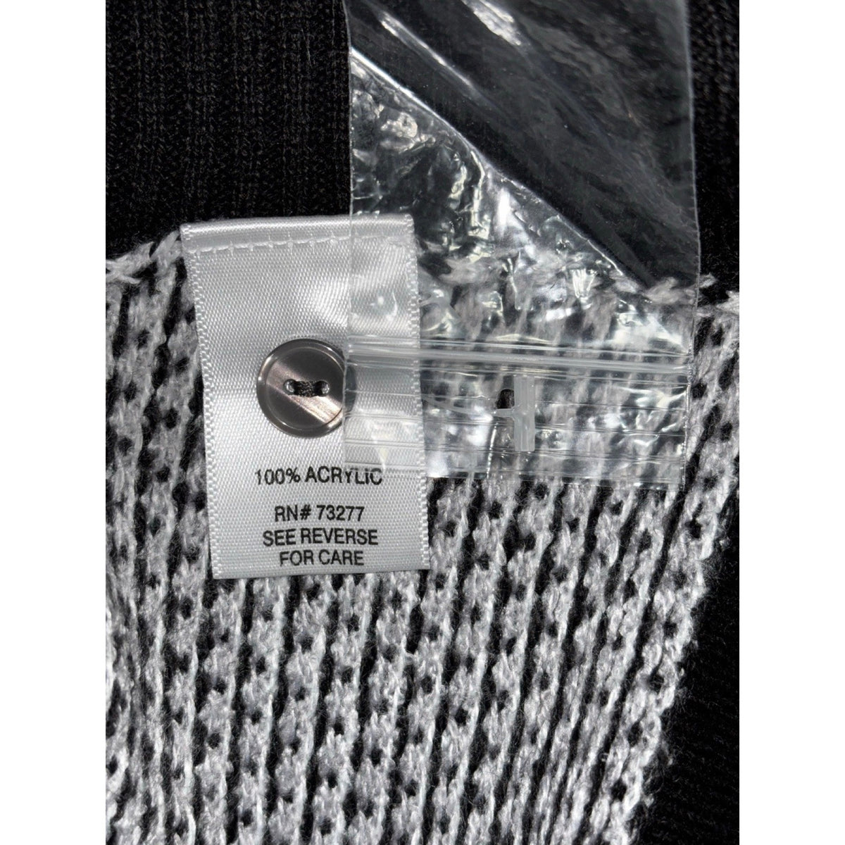 Croft & Barrow XL Black White Striped Cardigan Sweater Womens Casual Preppy Boho