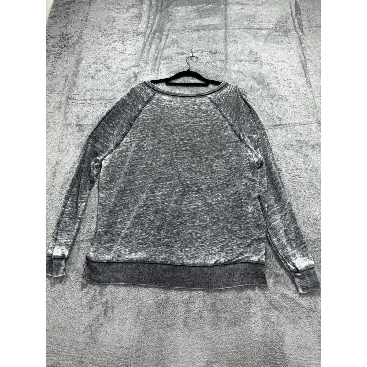 Miken Flow Womens L Gray Positive Mind Energy Life Graphic Sweatshirt Casual