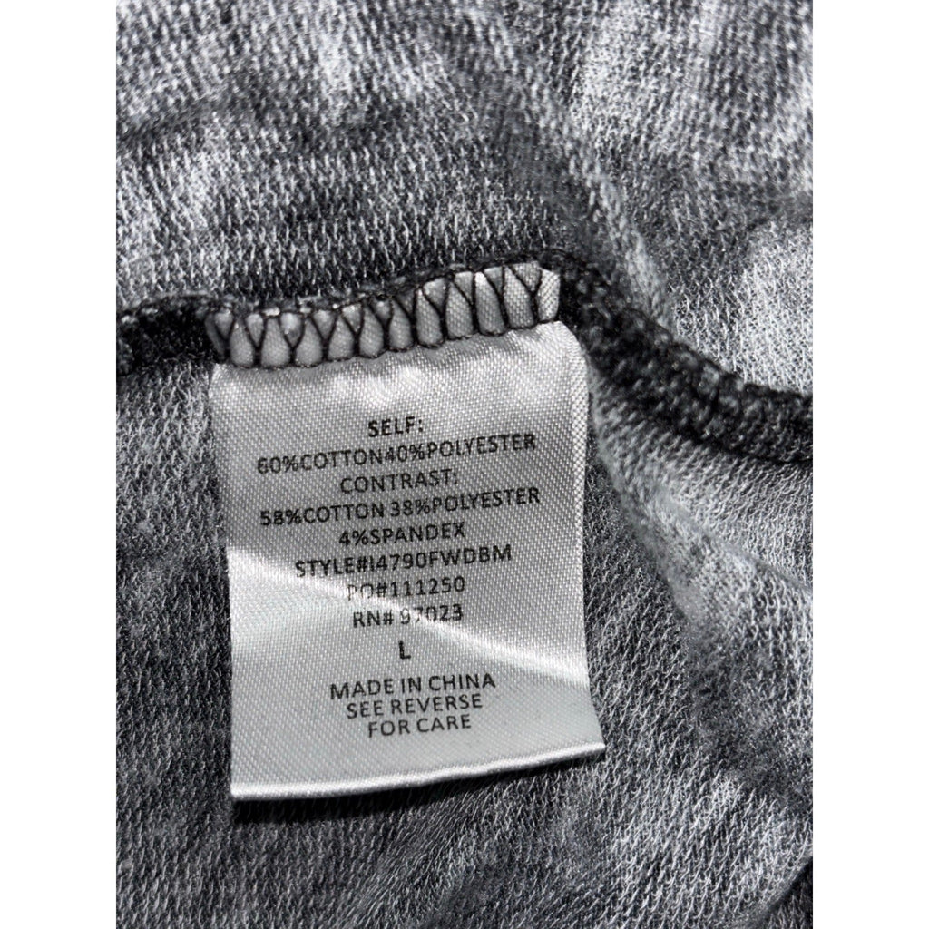 Miken Flow Womens L Gray Positive Mind Energy Life Graphic Sweatshirt Casual