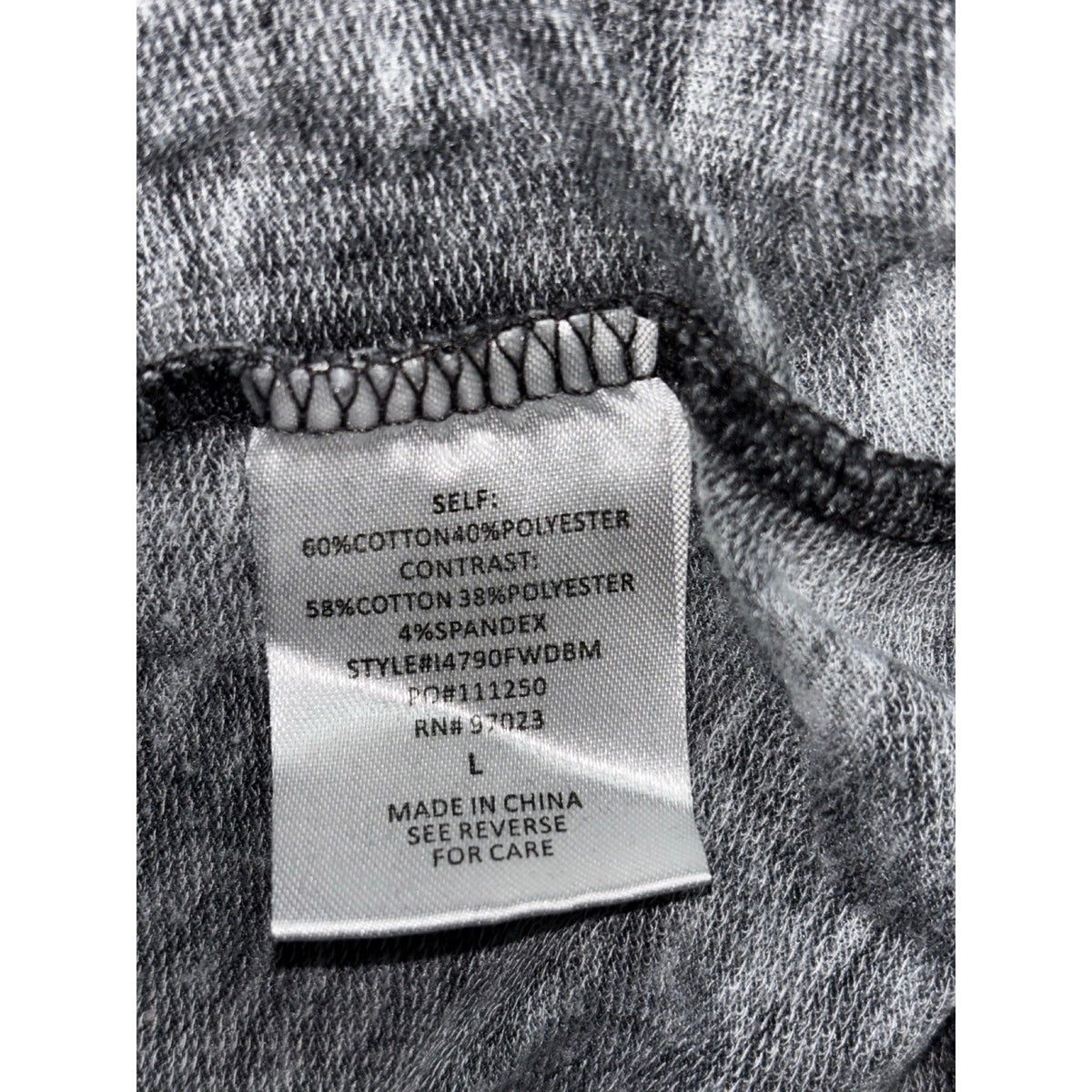 Miken Flow Womens L Gray Positive Mind Energy Life Graphic Sweatshirt Casual