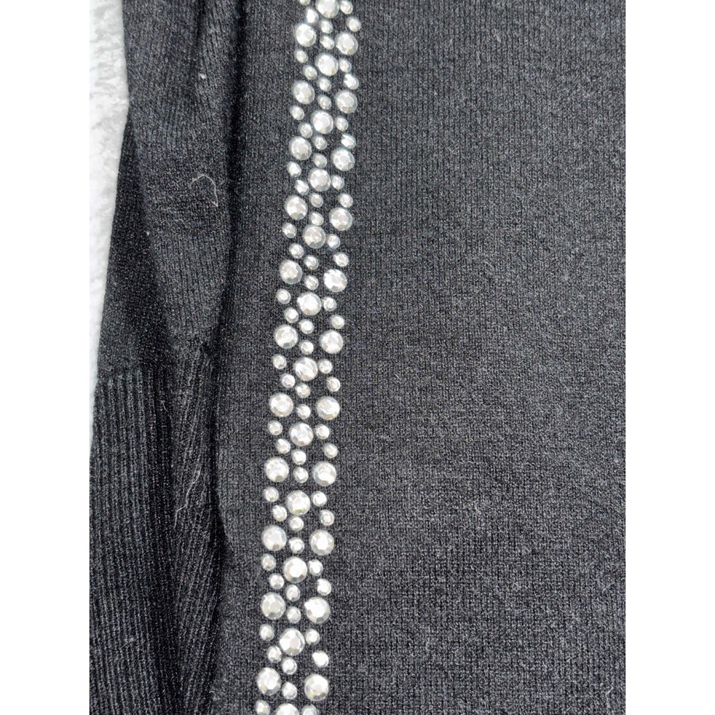 99 Jane Street XL Black Womens Embellished Pullover Sweater Casual Cozy